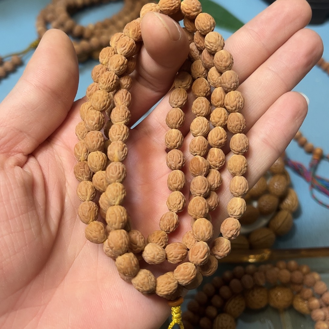 桃核手串野生酸枣核脖挂，原皮原色