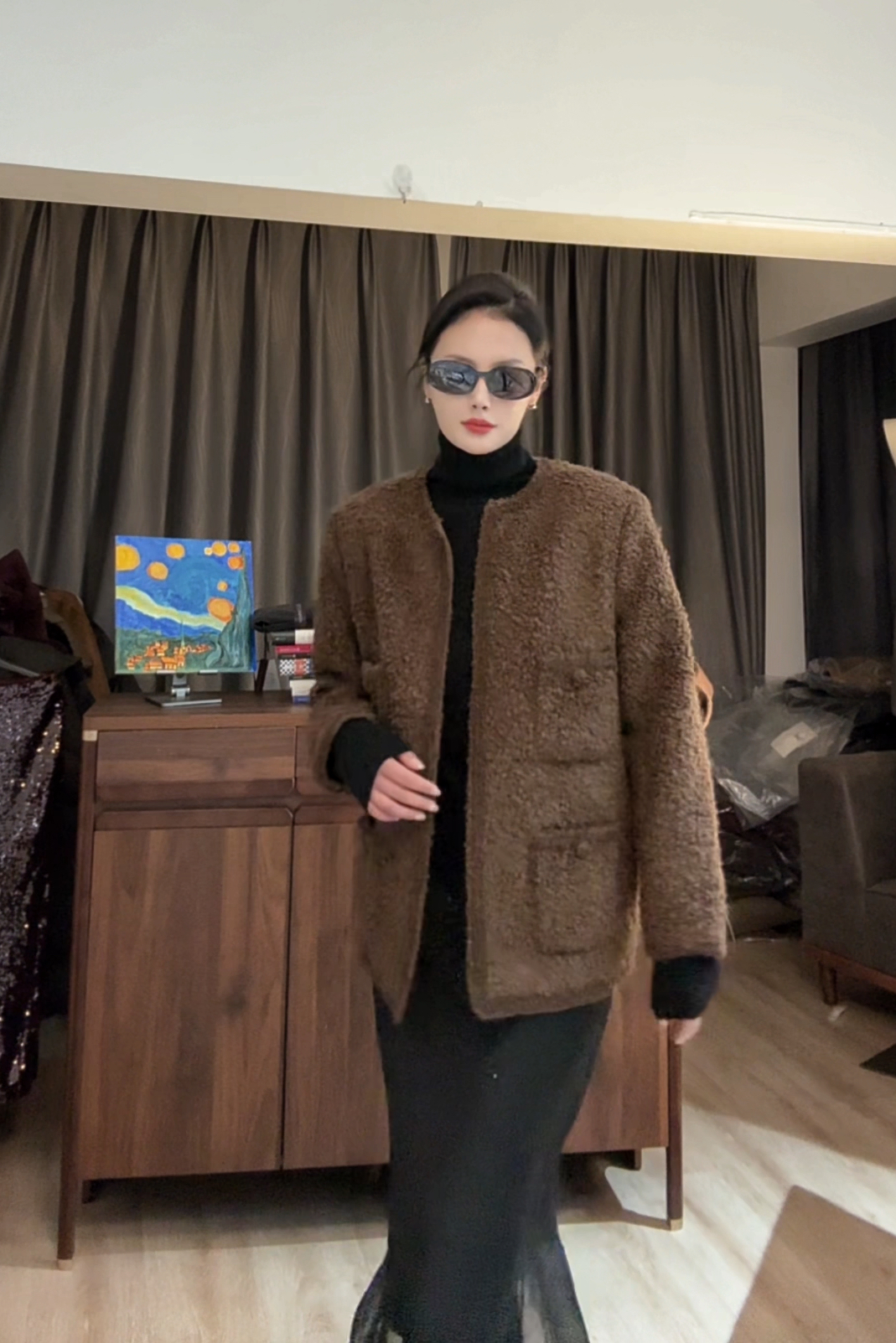 【7095d】毛呢必备设计感高级外套