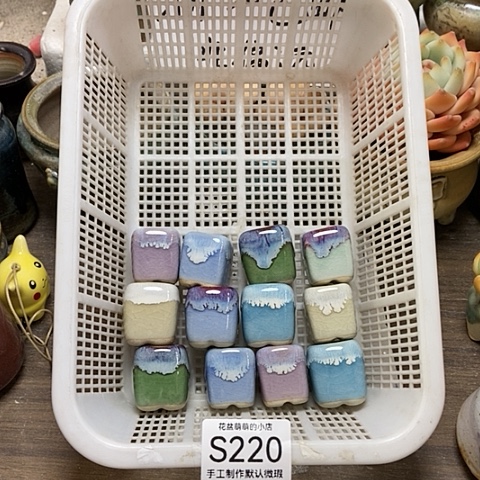 紫砂花盆220微瑕品口径2厘米左右