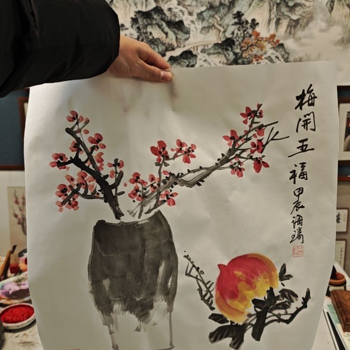 国画贾海瑞老师现场定制