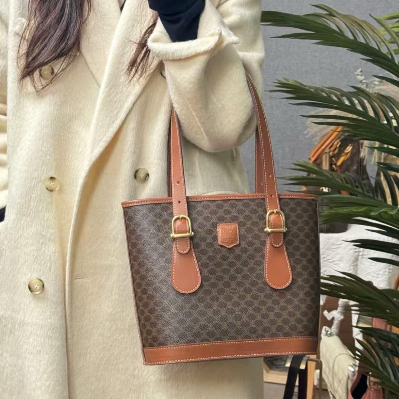 95新 Celine/思琳 老花单肩水桶包/FYAR05619579/9579/修复/小米