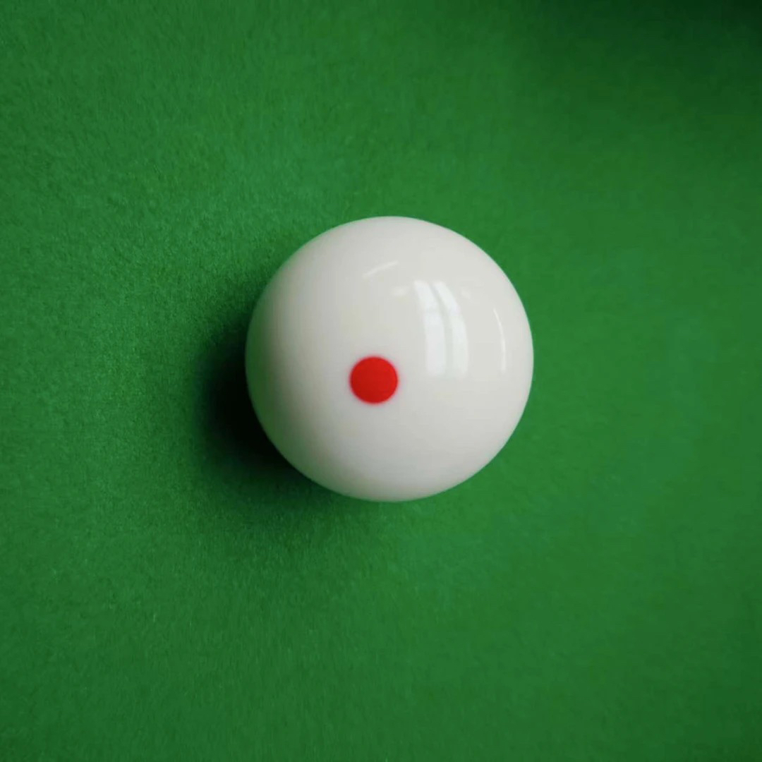耐用高弹力六点红水晶白球中式黑八标准桌球训练用球