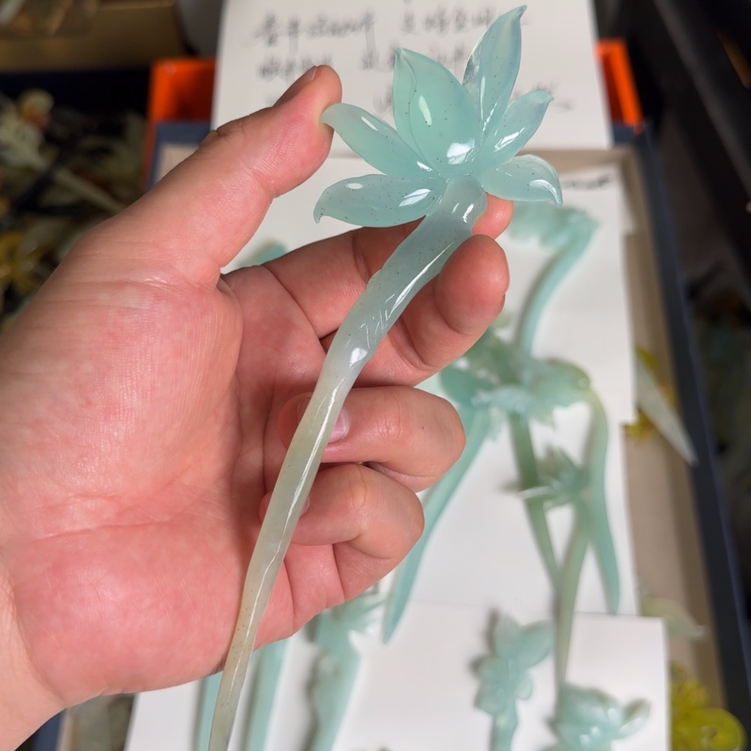 岫玉发簪未镶嵌明君玉簪贼拉好看