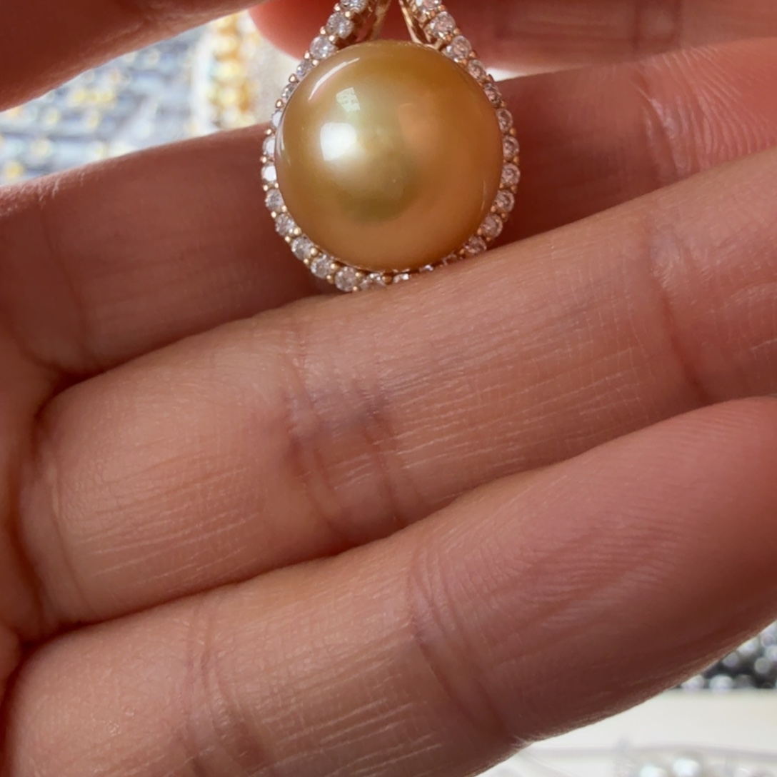 银S925镶嵌颈饰海水珍珠