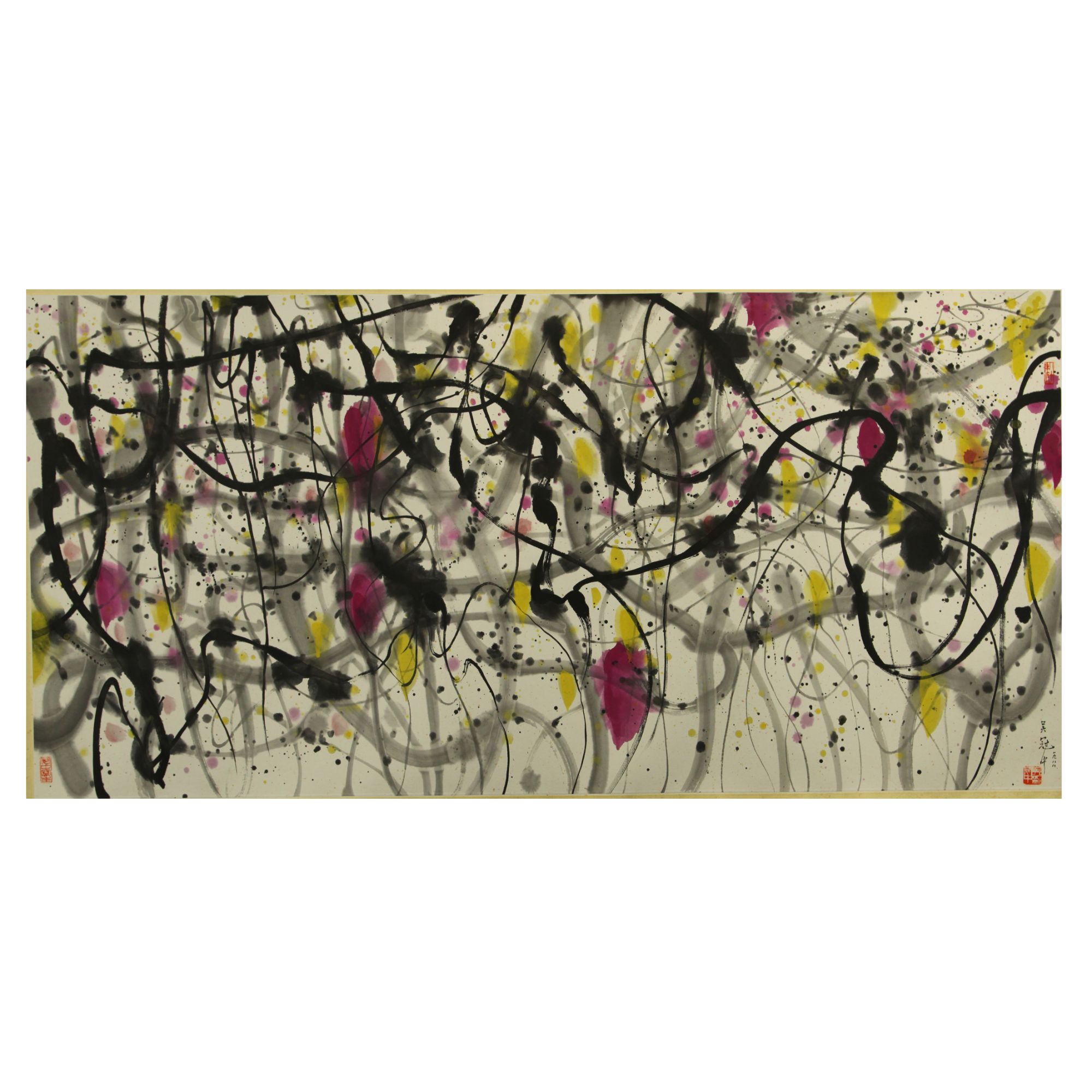 19 WGZ  紫藤  66.5X137  纸本镜片