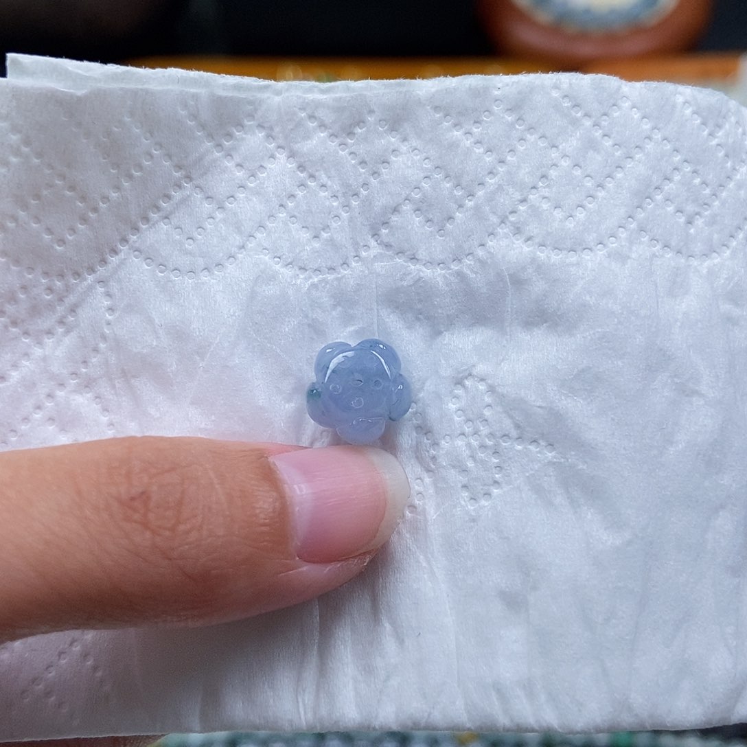 未镶嵌挂件翡翠银**草闪