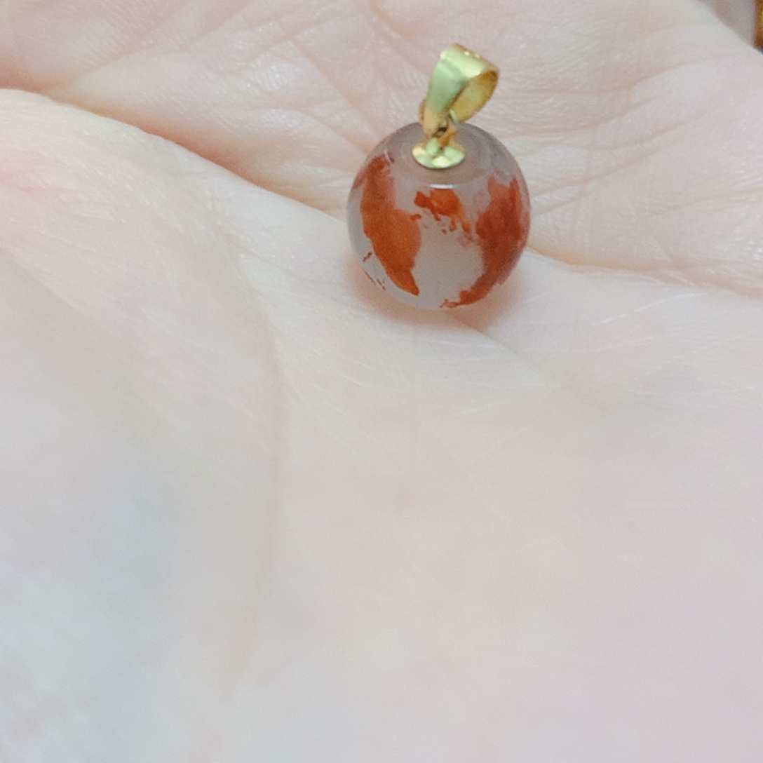 南红玛瑙银S925镶嵌吊坠(不含链)