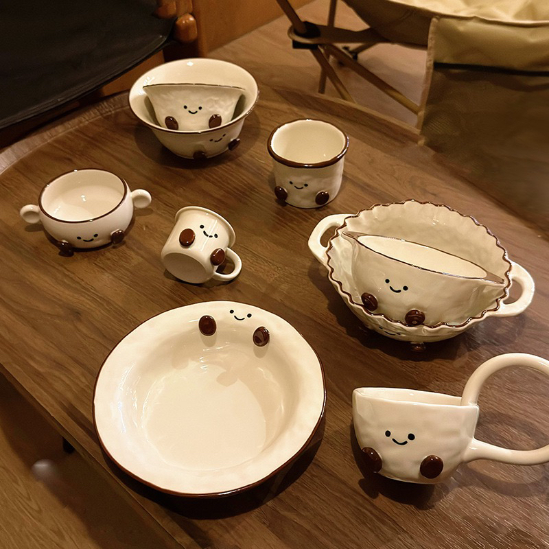 可可豆釉下彩可爱餐具系列