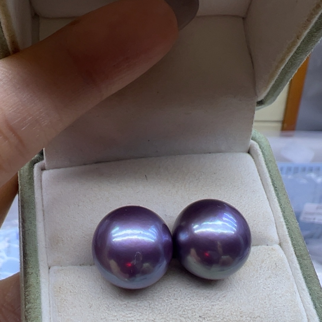 银S925镶嵌淡水珍珠耳饰