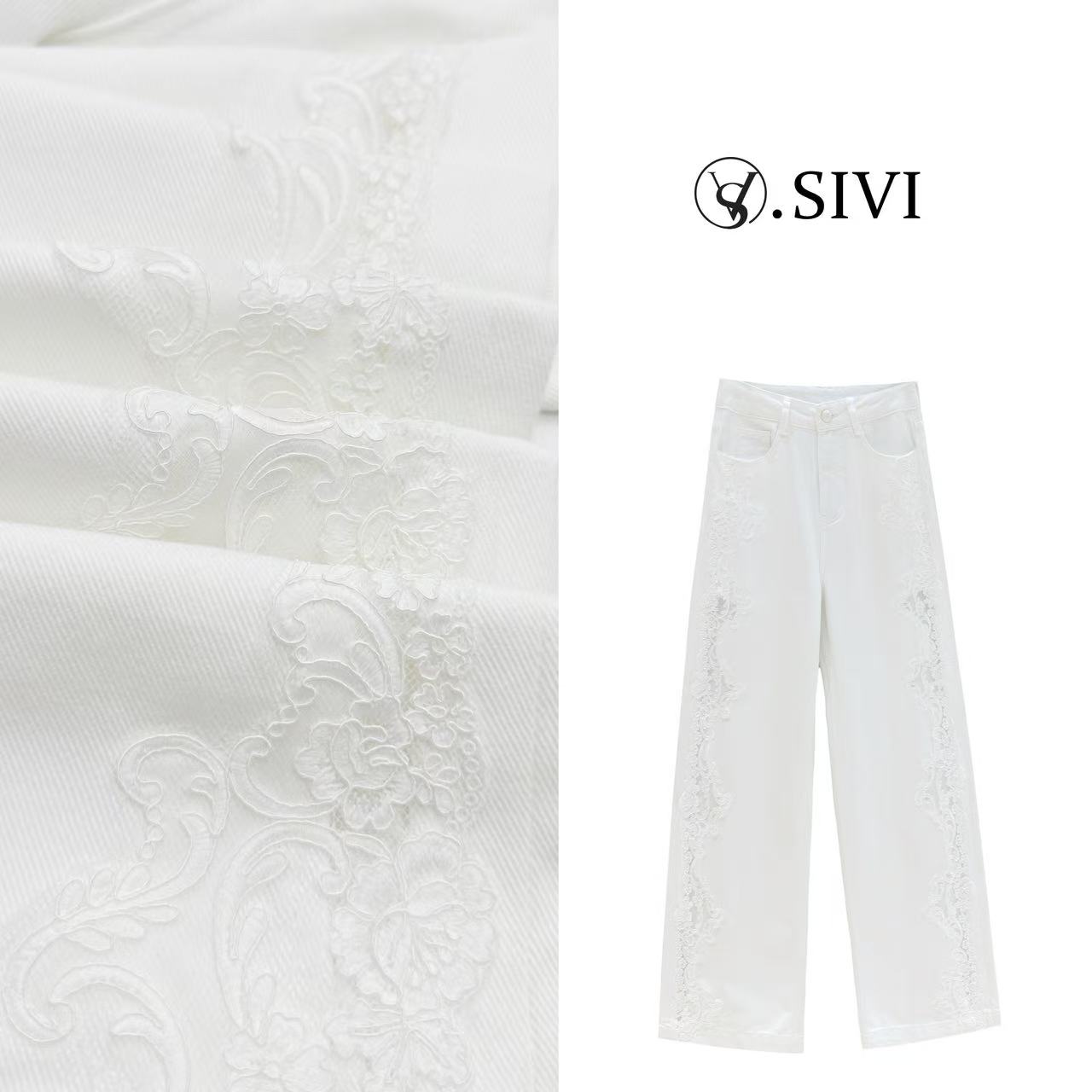 熙薇【纯白爱恋】2025春季新款时尚休闲百搭显瘦牛仔裤H1712