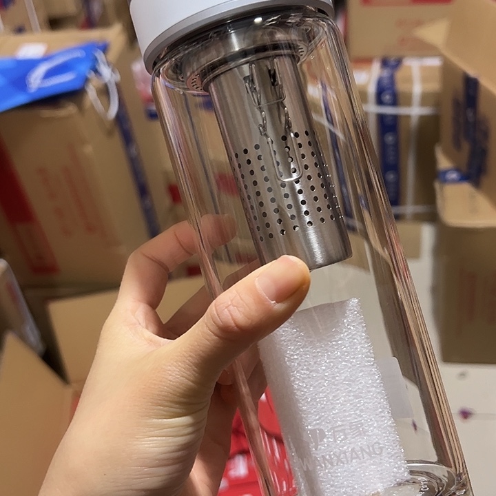 万象u53Gl白色单层烫手玻璃杯➕杯套