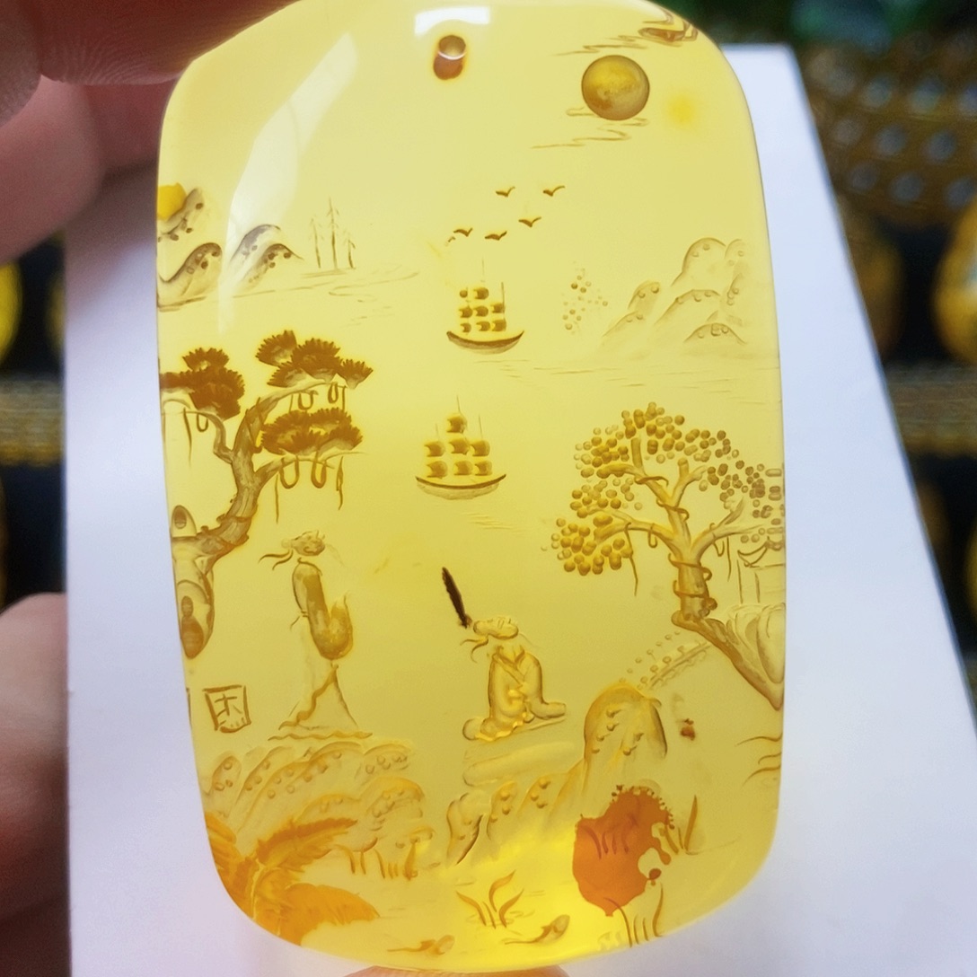 【闪购商品】未镶嵌吊坠(不含链)金珀