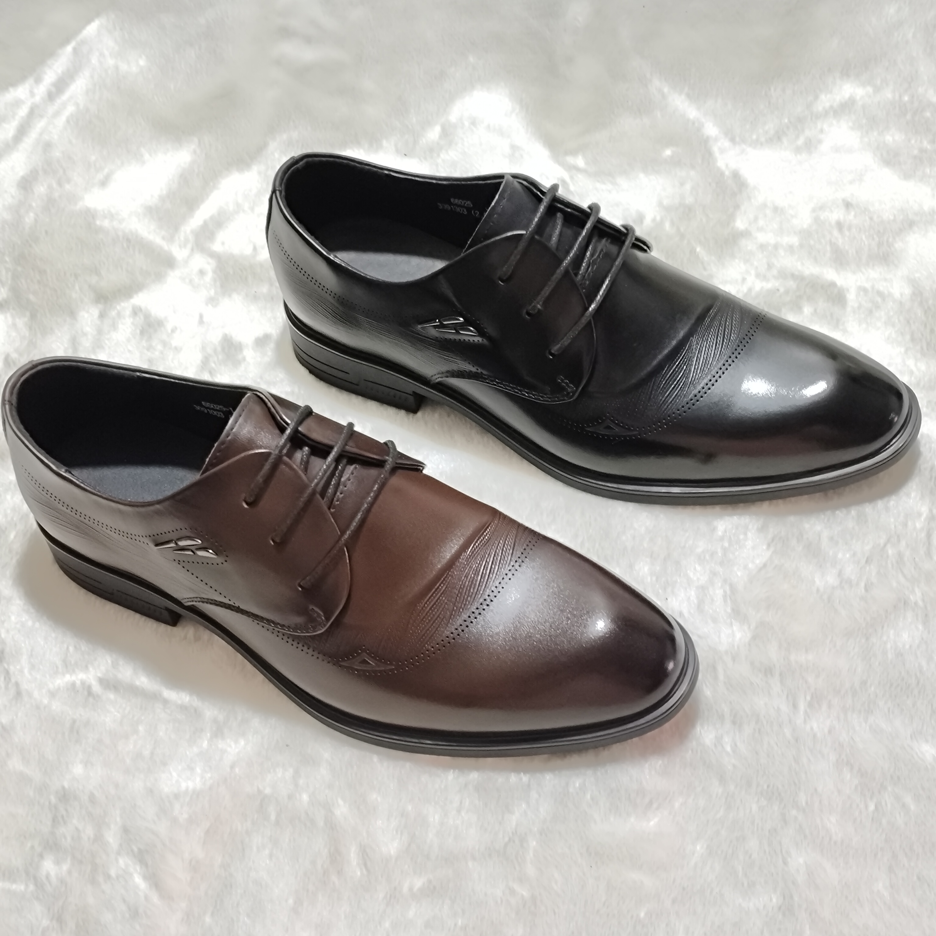 男士正装系带商务皮鞋真皮