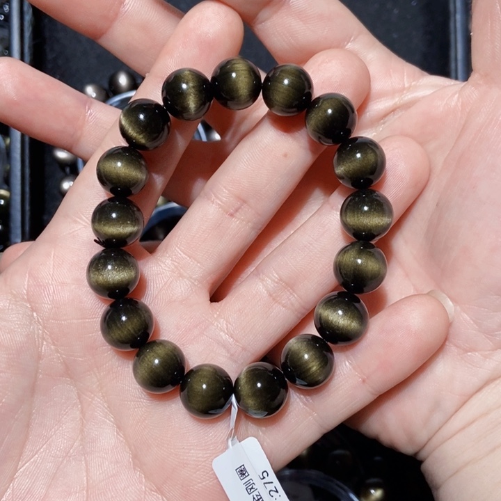 黑曜岩手串未镶嵌啊*