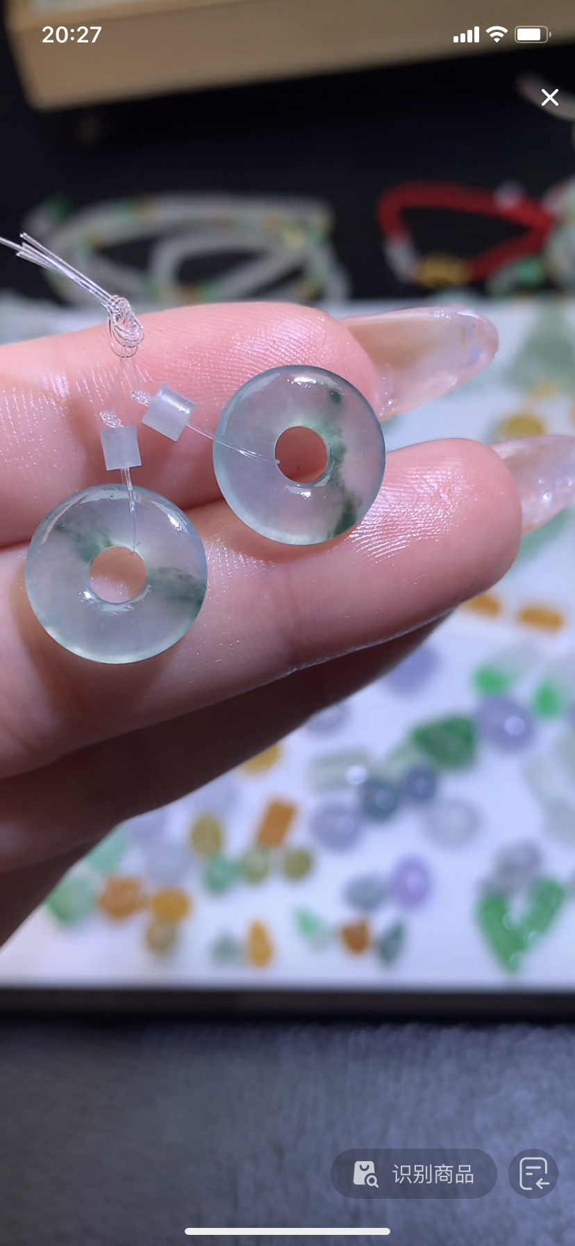 定制缅料翡翠毛货甜甜圈