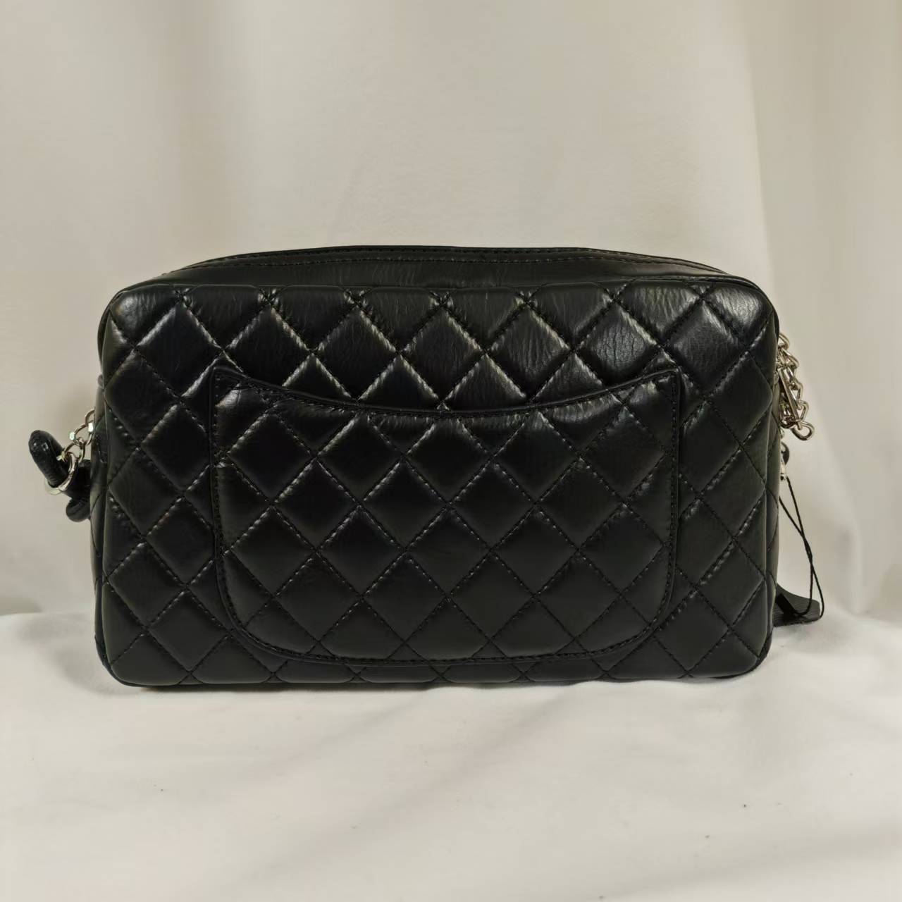 Laugh Queen手工打造真皮女士新款包黑色26cm白圈熊猫