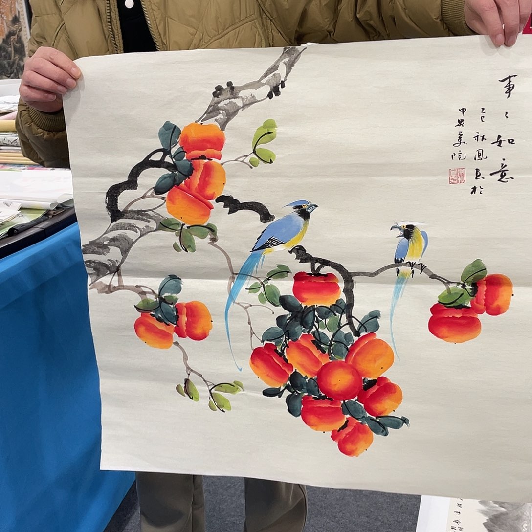 国画今天上午国画作品展示