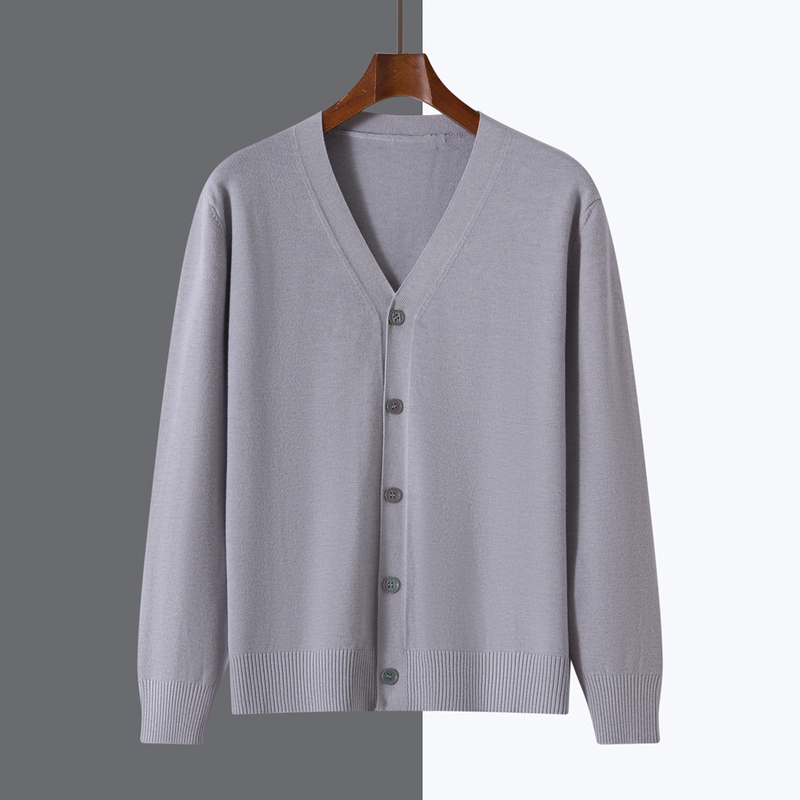 针织开衫男外套V领羊毛衫男士毛衣2025春季款上衣新款外套