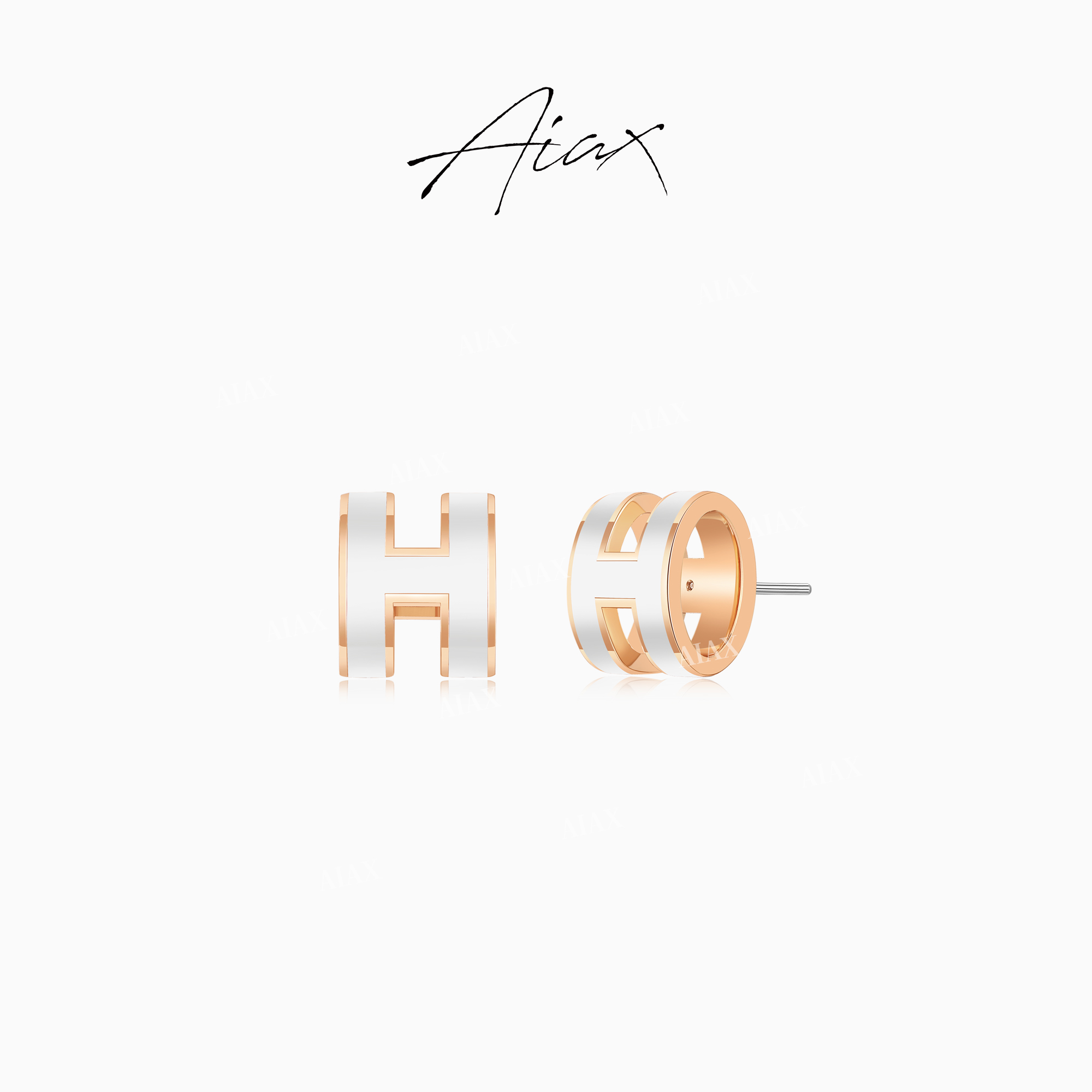 AIAX 流光风 【秋上新】简约气质百搭H耳环送女友老婆TSL2590