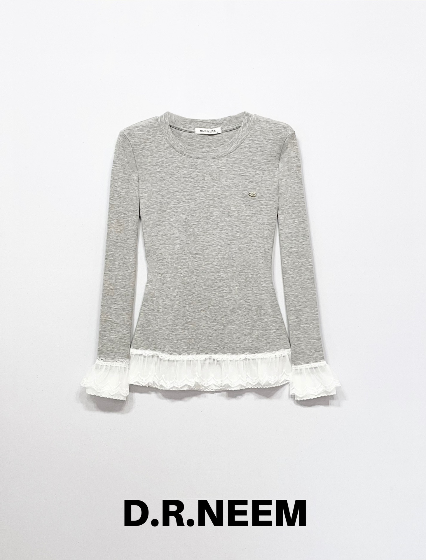 DRN 金属标花边T恤