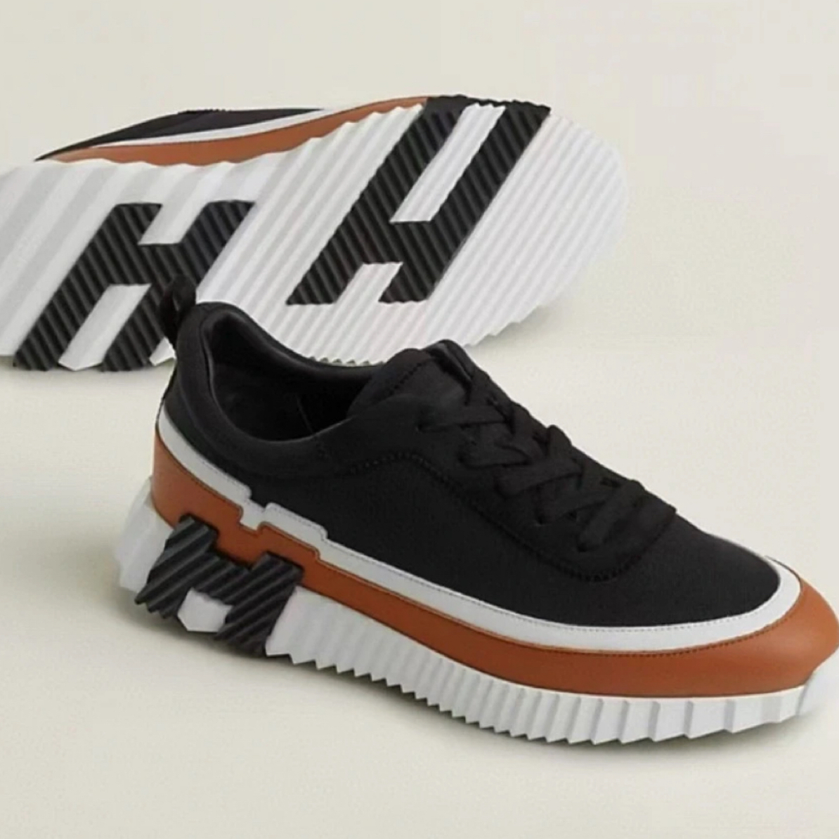 未使用 Hermes/爱马仕 爱马仕黑色拼色运动鞋36