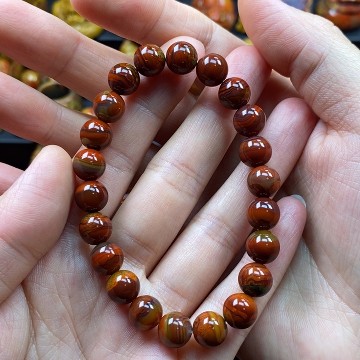 玛瑙/玉髓未镶嵌手串战国红手串