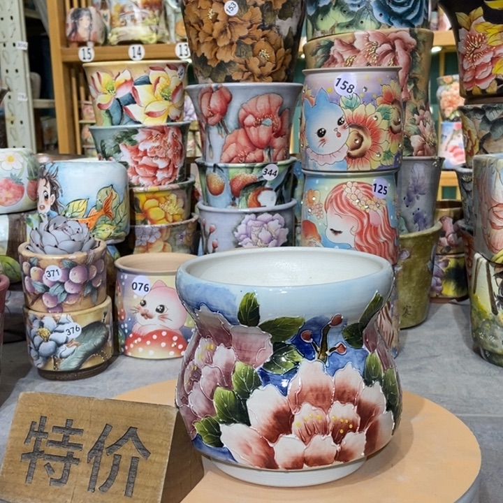 红陶景德镇艺术手绘作品