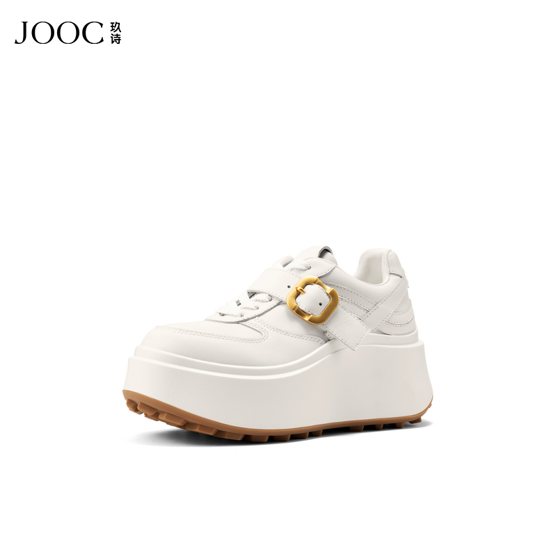 【花漾年】JOOC玖诗百搭厚底运动鞋2025夏季新款增高复古休闲鞋