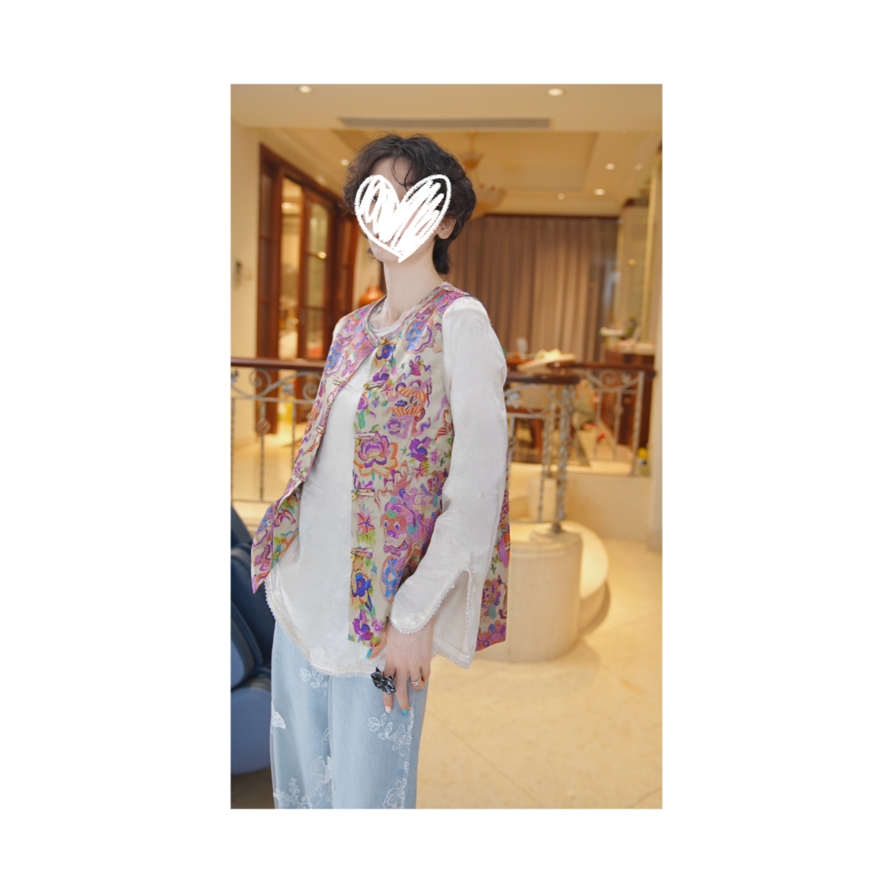26113191【暗香影】精致提花高级背心马甲