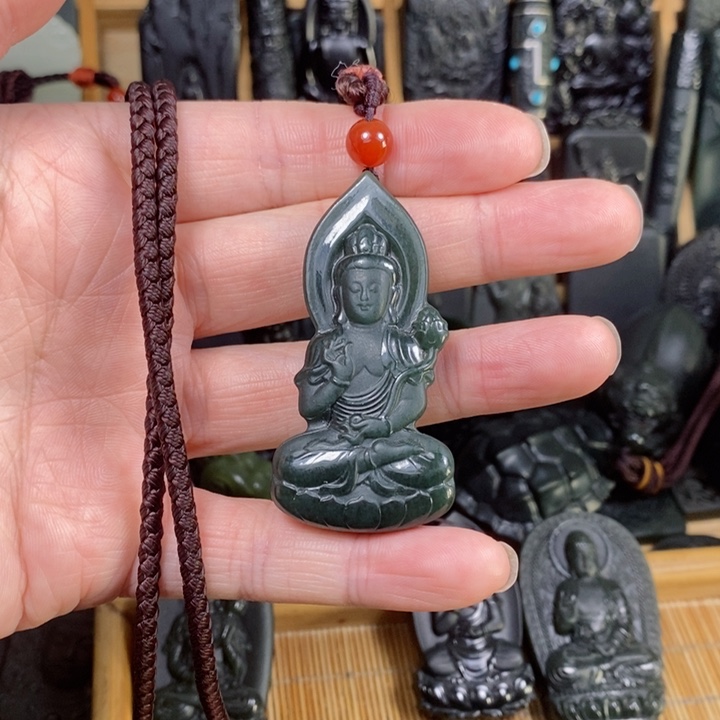 和田玉（青玉）颈饰未镶嵌?****?