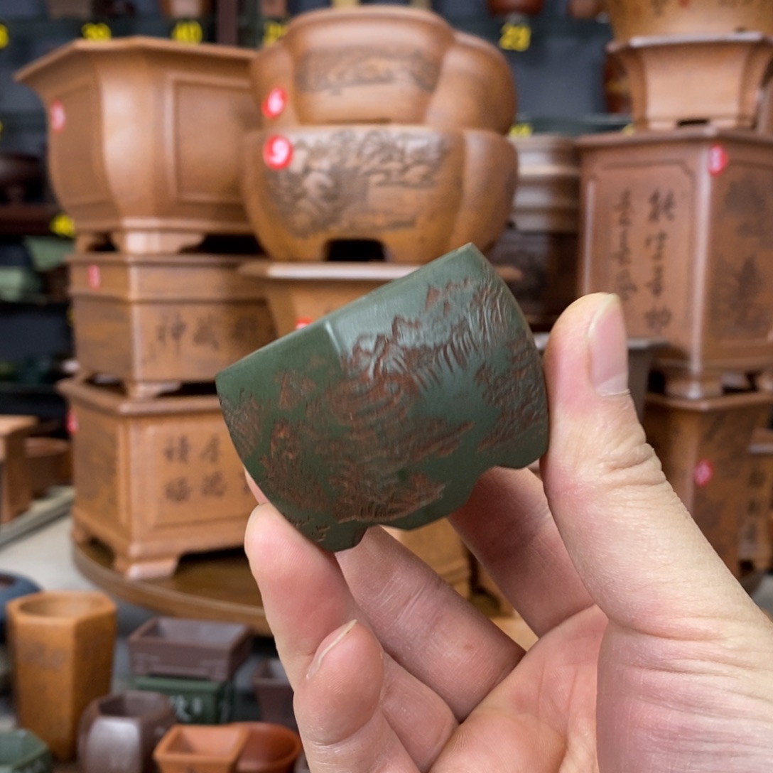 紫砂紫砂花盆盆景花盆