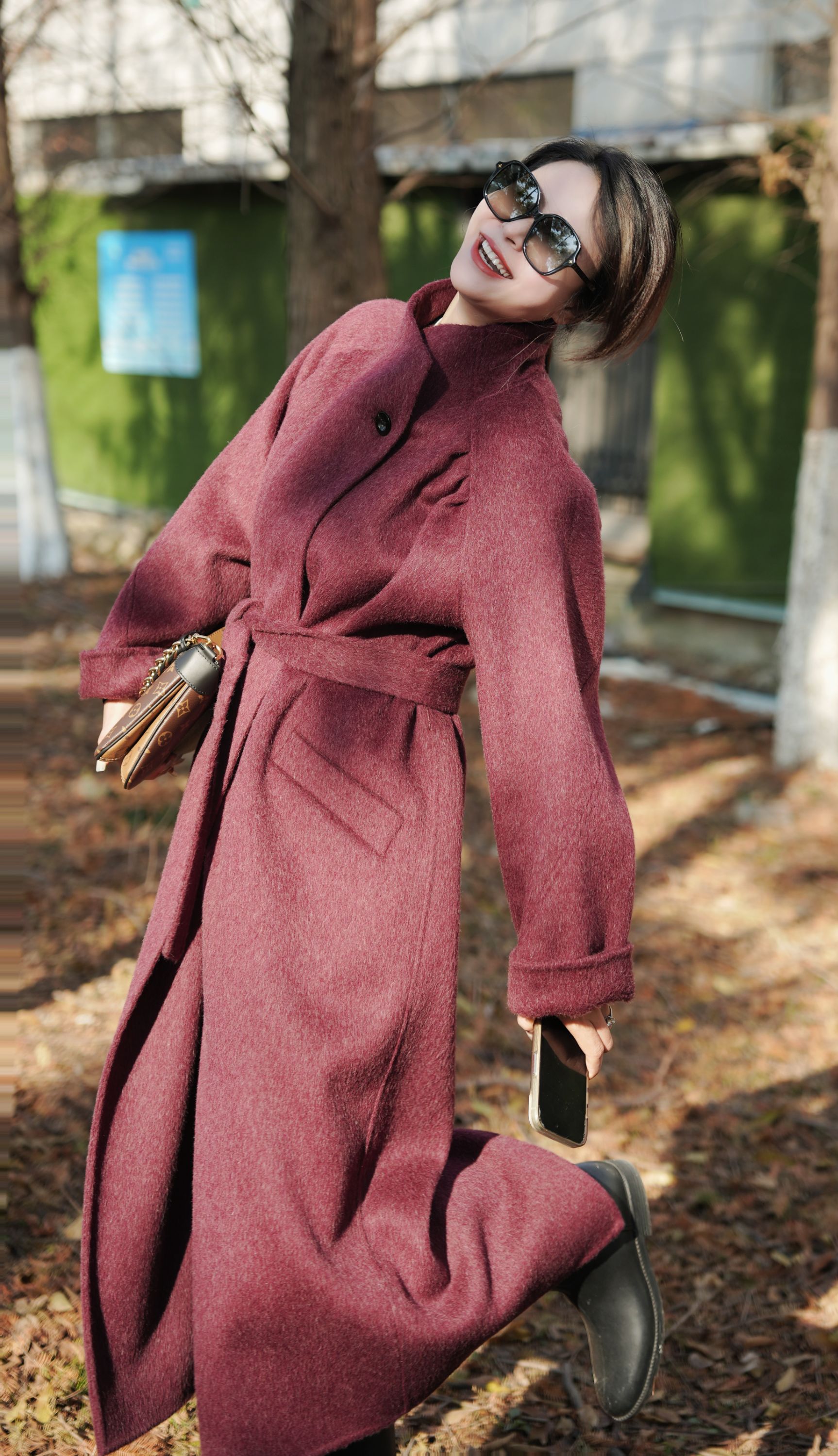 秋冬新款2025时尚百搭潮流气质款100%绵羊毛大衣外套-2466