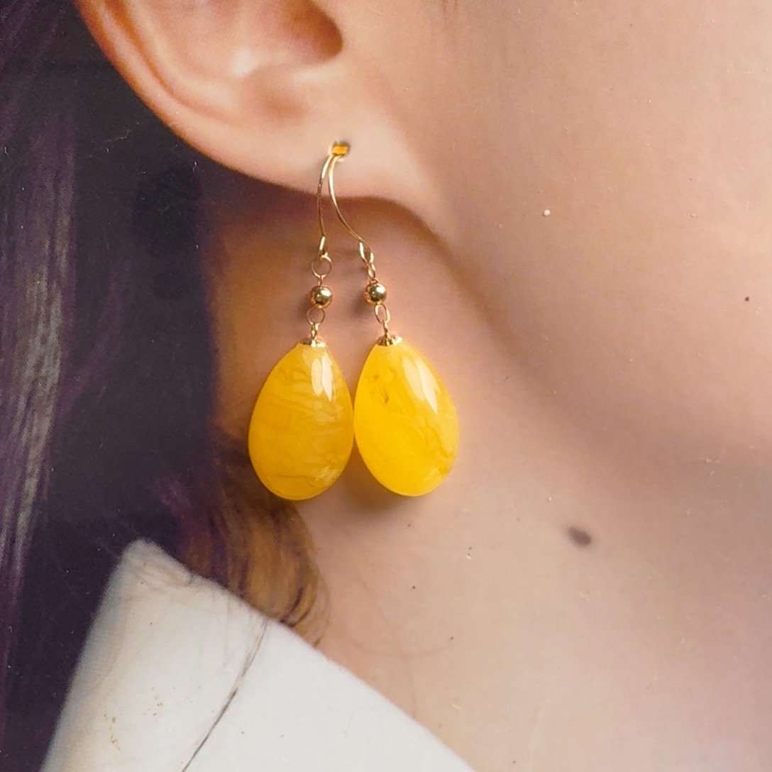 蜜蜡毛衣链未镶嵌