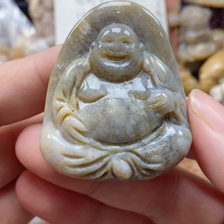 硅化珊瑚（珊瑚玉）颈饰未镶嵌