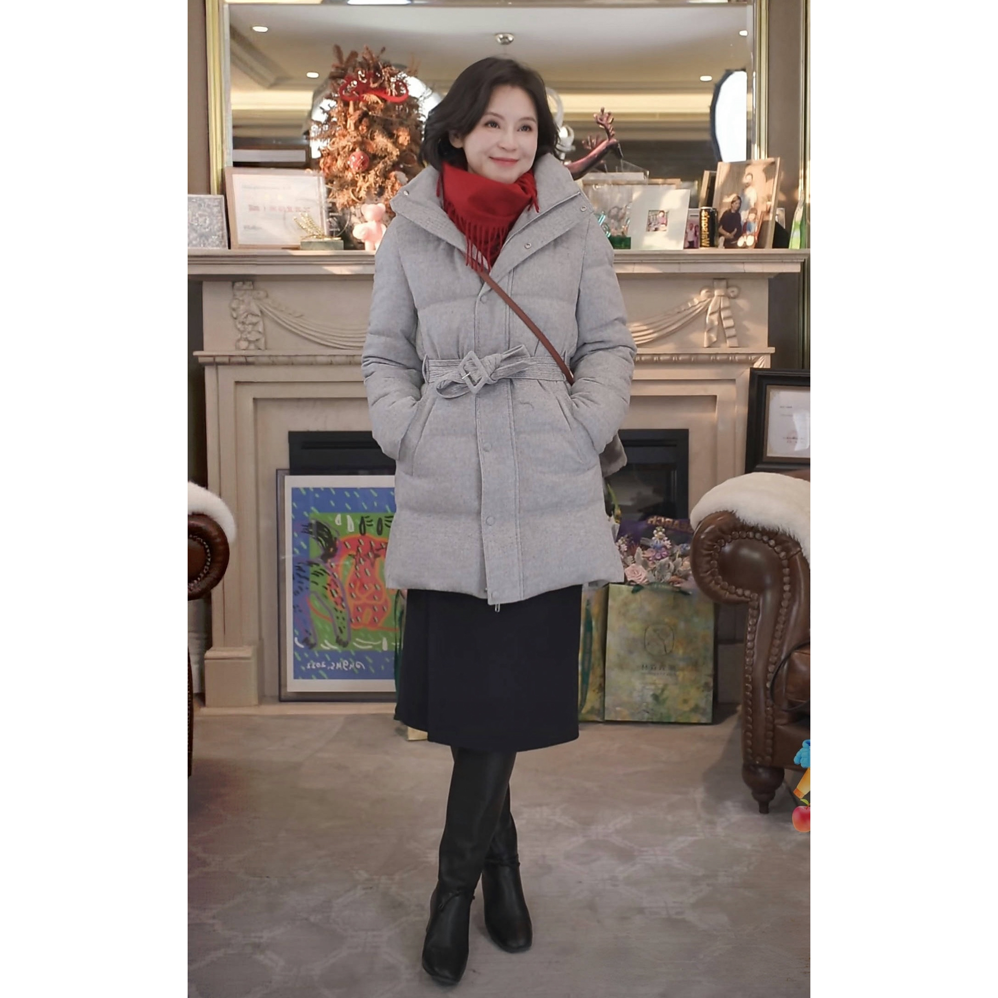 我是摩羯 自由之丘 100新疆天山羊绒90白鹅绒防钻绒冬羽绒服