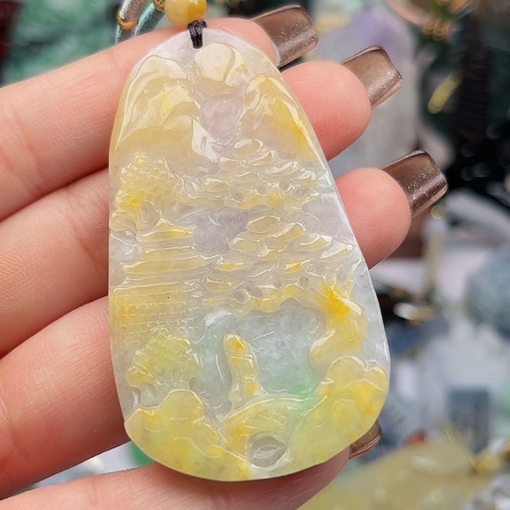 翡翠未镶嵌颈饰挂件