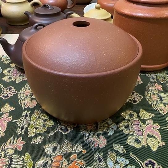 段泥摆件举**子原矿降坡泥 茶叶罐