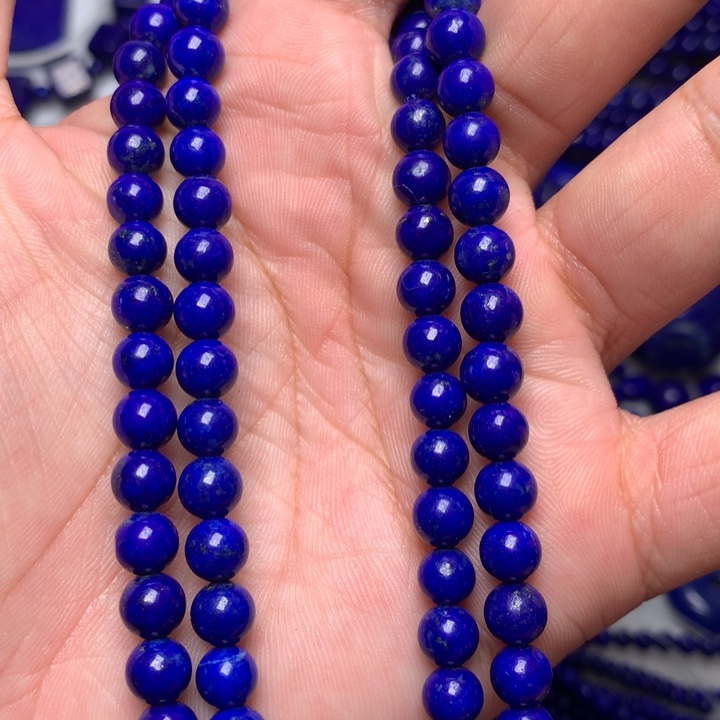 青金石未镶嵌6.5mm佛链3圈