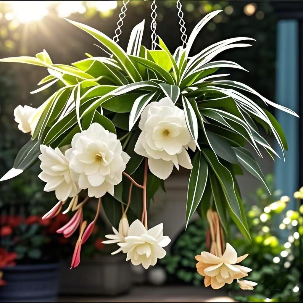 新品垂丝吊兰浓香型大花绿植花卉四季开花盆栽室内外净化空气好养