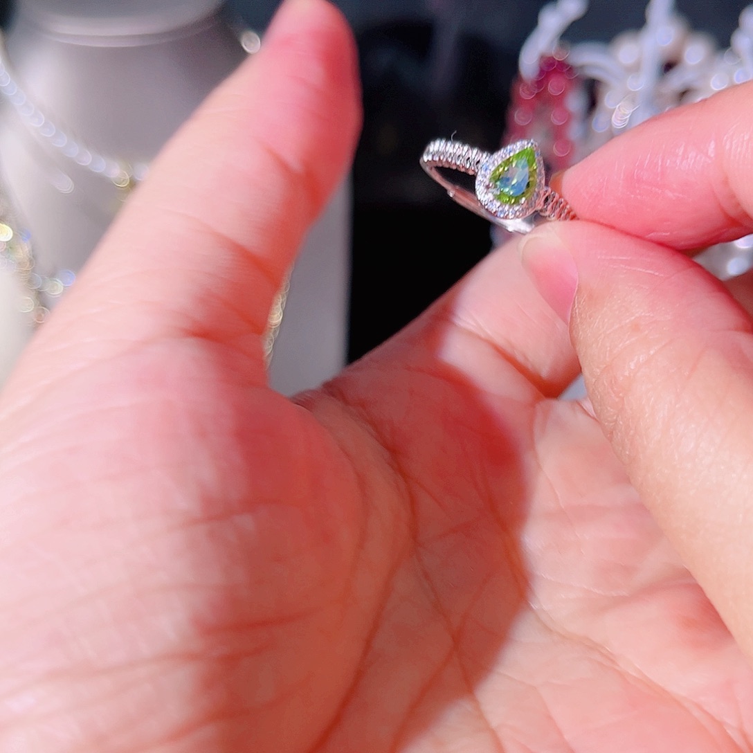 红宝石戒指银S925镶嵌