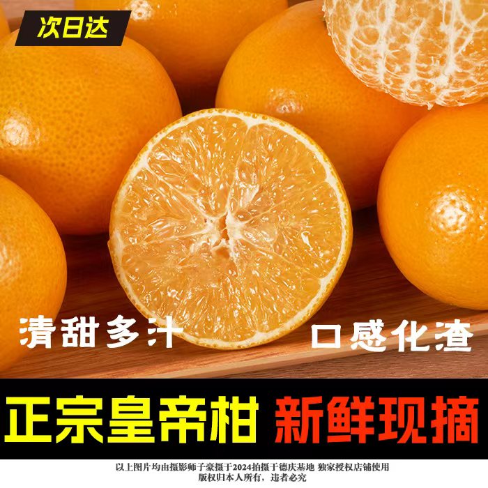 X【京东次日达】正宗皇帝柑贡柑新鲜现摘皮薄肉厚多汁当季水果广东省