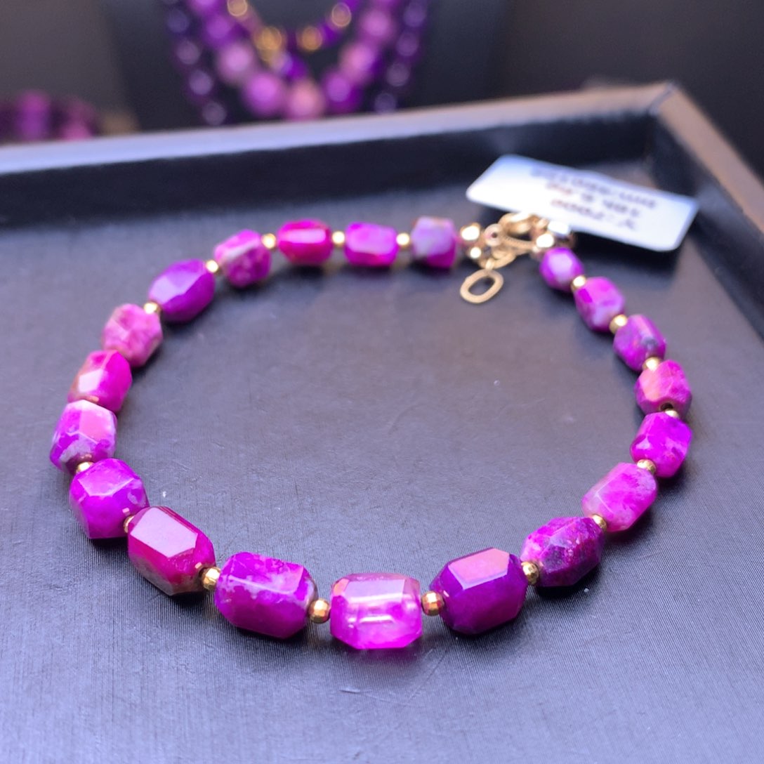 苏纪石（舒俱来）手链18K金镶嵌