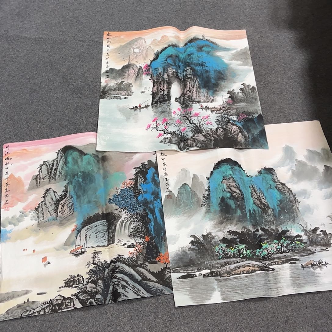 童***哥国画D国画作品单幅任发三张