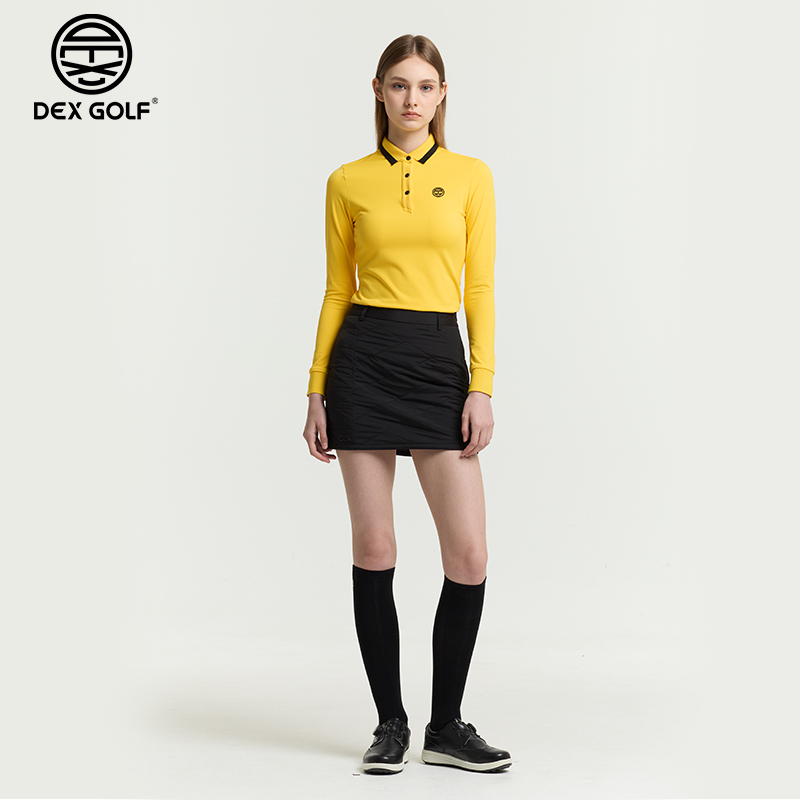 DEXGOLF高尔夫服装女士秋季3300经典翻领POLO衫舒适亲肤弹力长袖