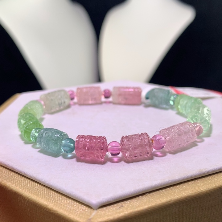 手链未镶嵌双色碧玺春***铺