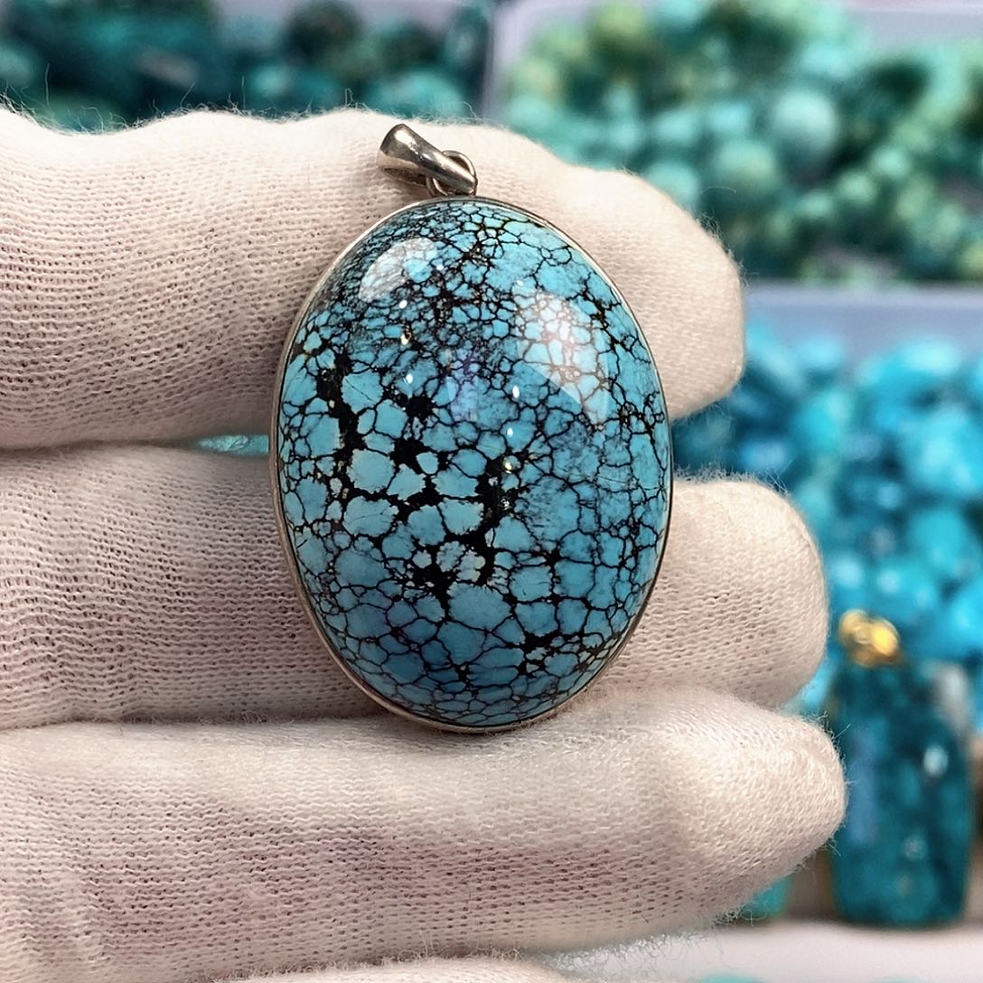 绿松石银S925镶嵌配饰