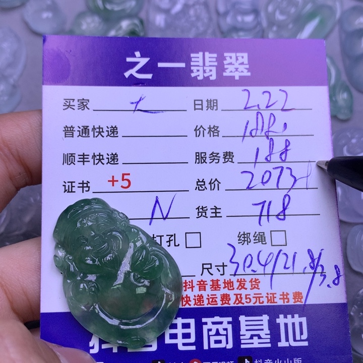 翡翠颈饰未镶嵌天****！