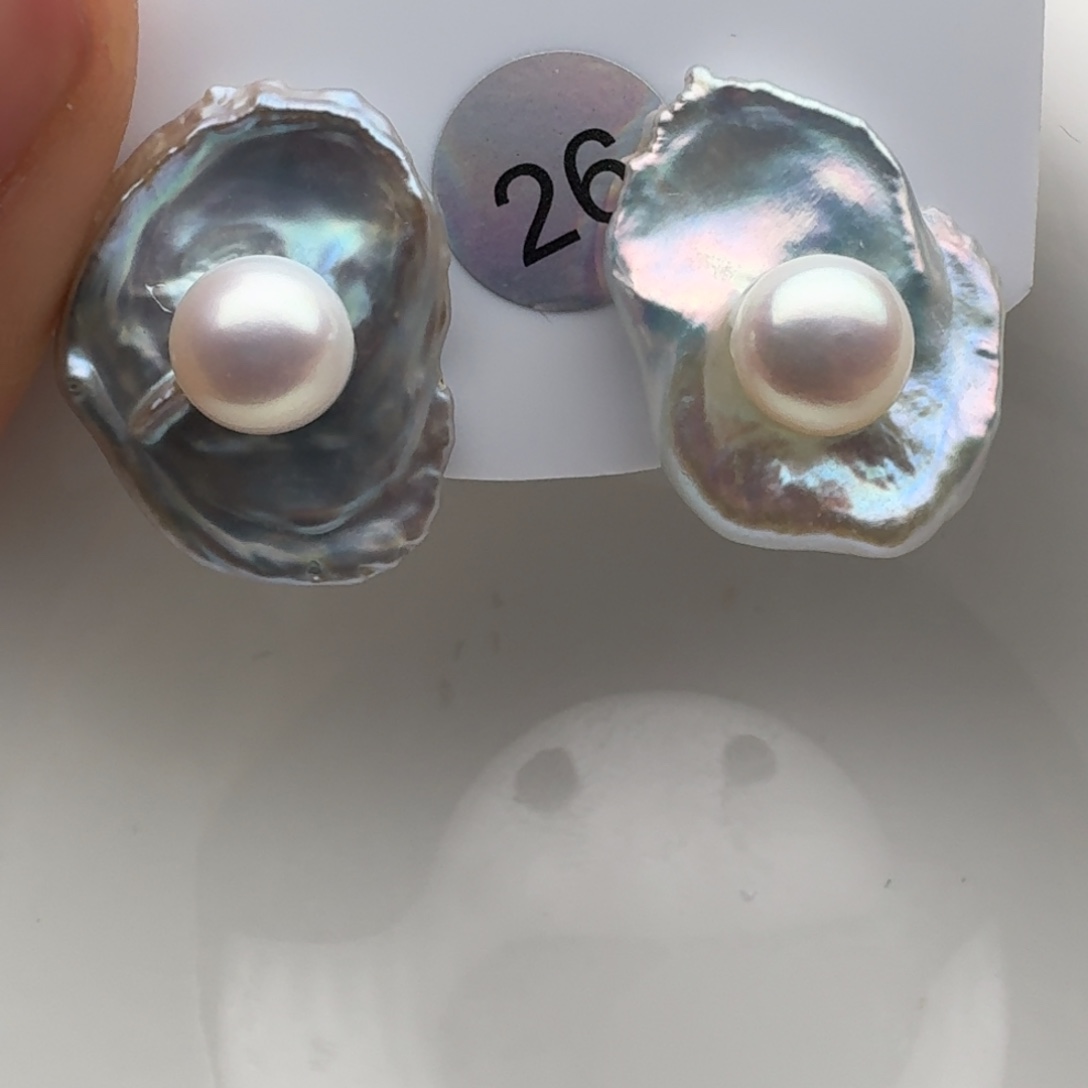 未镶嵌耳饰淡水珍珠