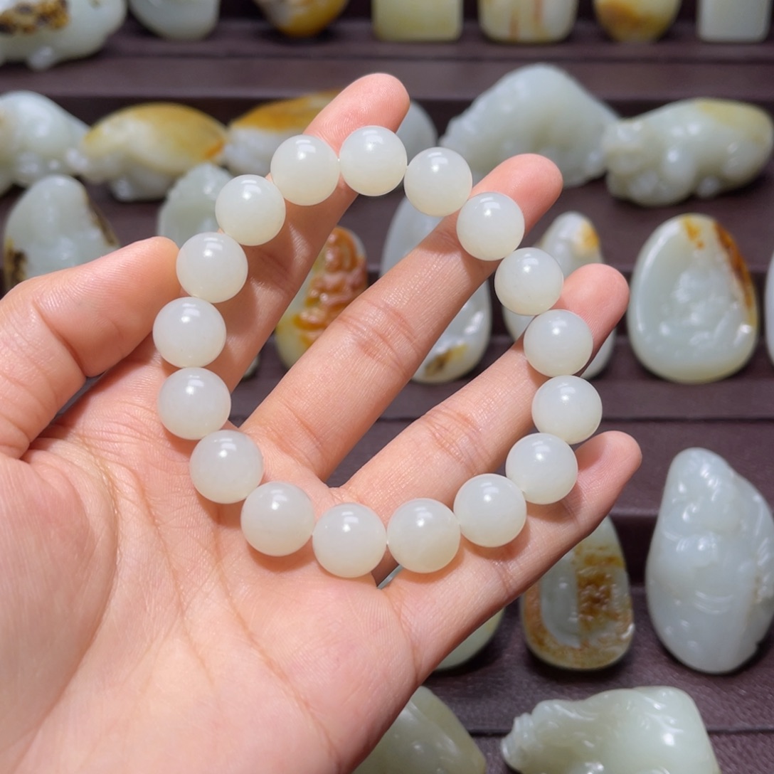 和田玉未镶嵌手链