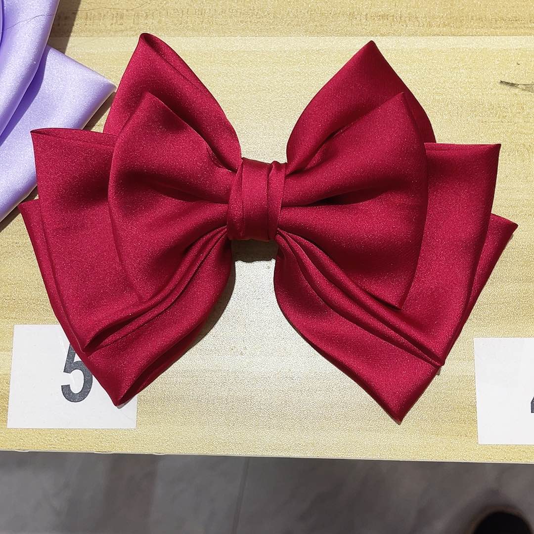 皮质铁合金蝴蝶结发夹